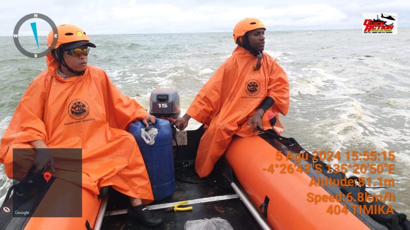 Tim SAR Timika Tutup Pencarian Satu Korban Terbaliknya Longboat di Perairan Mimika