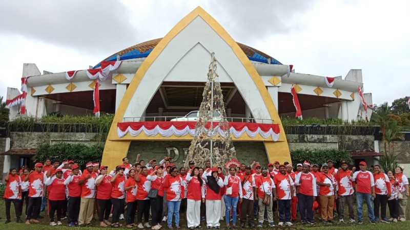 Semarakkan HUT RI ke 79 Tahun, Sekretariat DPRD Mimika Gelar Berbagai Perlombaan