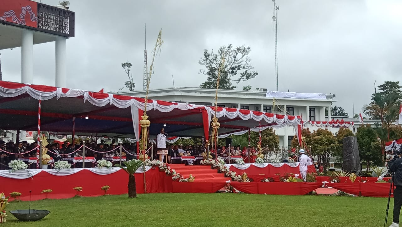 Upacara HUT ke- 79 RI di Mimika Berlangsungnya Khidmat dan Sukses, Bupati John Rettob Berharap Masyarakat Semakin Bersatu Membangun Mimika