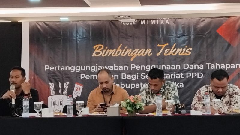KPU Mimika Gelar Bimtek, Ini Yang dibahas
