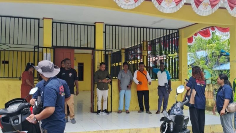 KPU Mimika Kunjungi Titik Koordinat TPS di Distrik Wania dan Mimika Timur
