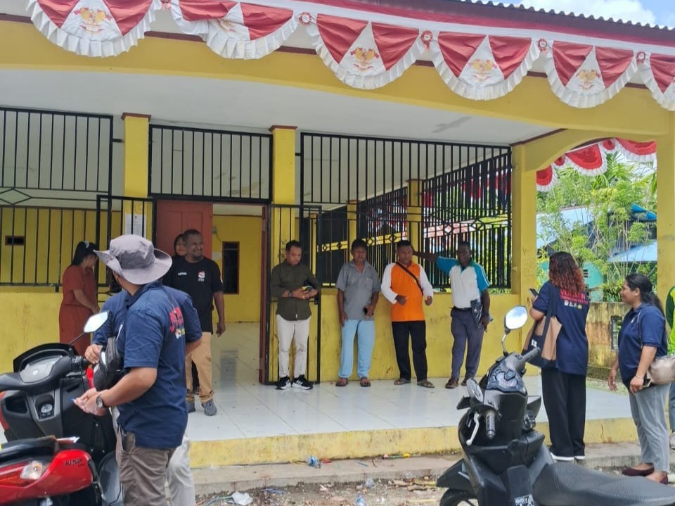 KPU Mimika Kunjungi Titik Koordinat TPS di Distrik Wania dan Mimika Timur
