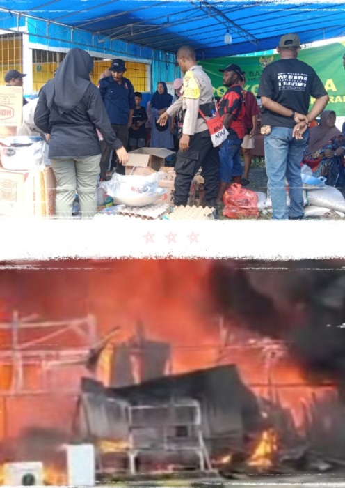 Dinsos Mimika Telah Distribusikan Bantuan Logistik Pada Korban Kebakaran    