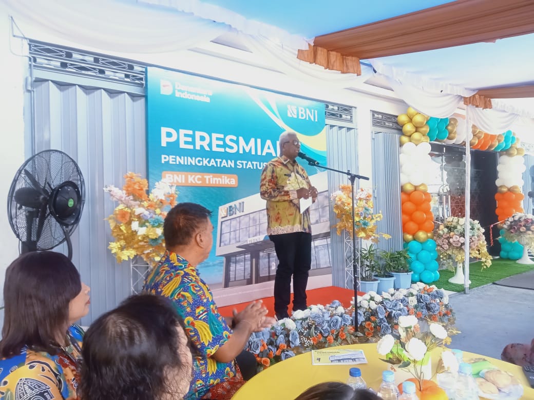 Bupati Mimika Resmikan Peningkatan Status BNI KC Timika