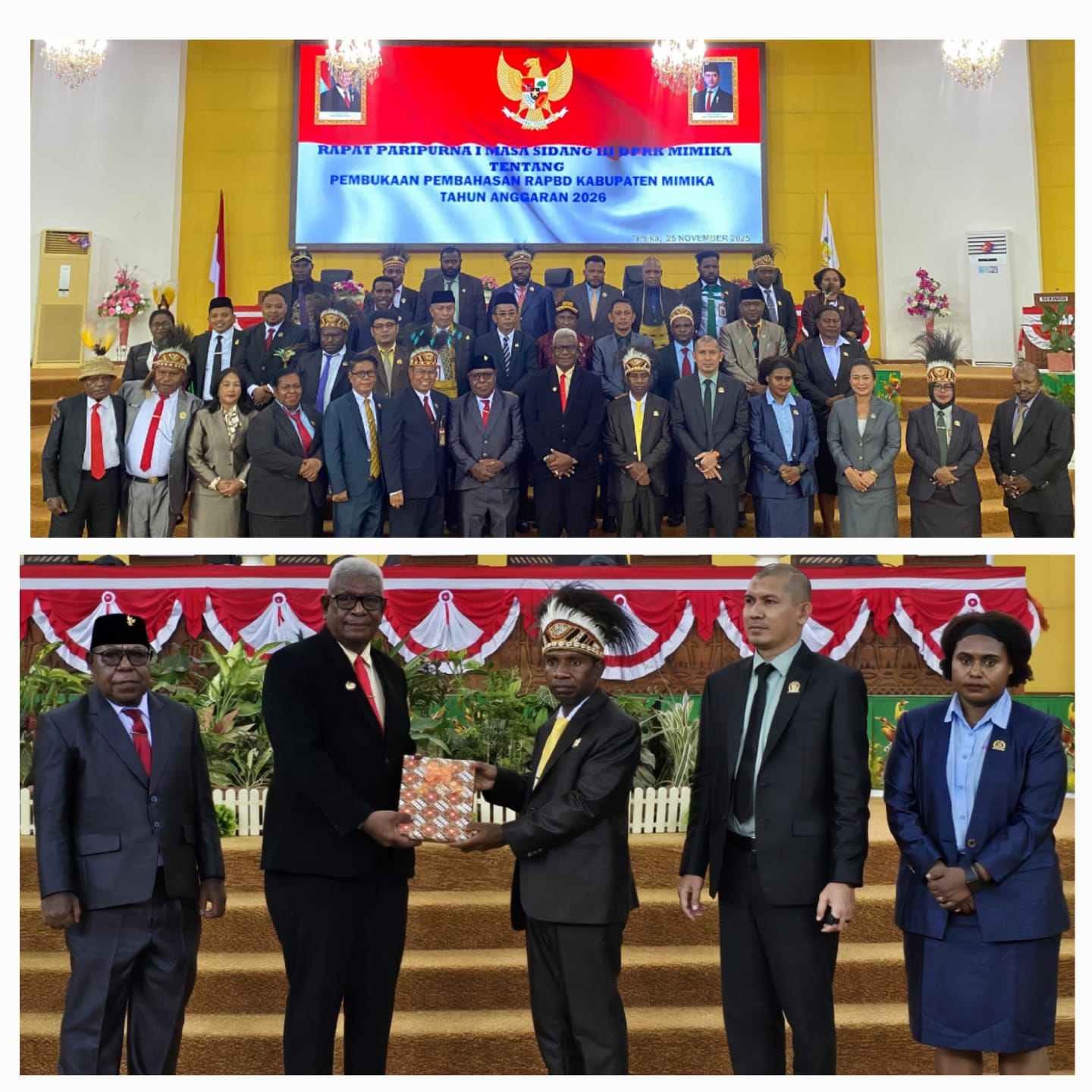 DPRK Mimika Gelar Paripurna Pembahasan RAPBD Kabupaten Mimika Tahun Anggaran 2026