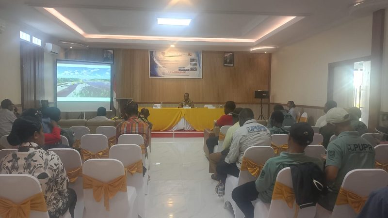Dinas PUPR Mimika Gelar Seminar Pendahuluan Pembangunan Jembatan Gantung Kampung Mioko – Kamora