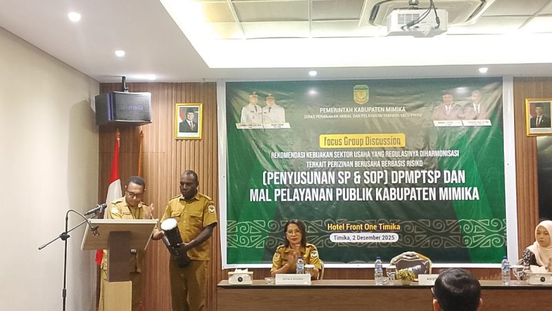 Melalui FGD, DPMPTSP Matangkan Penyusunan SOP-SP dan Penguatan MPP Mimika 