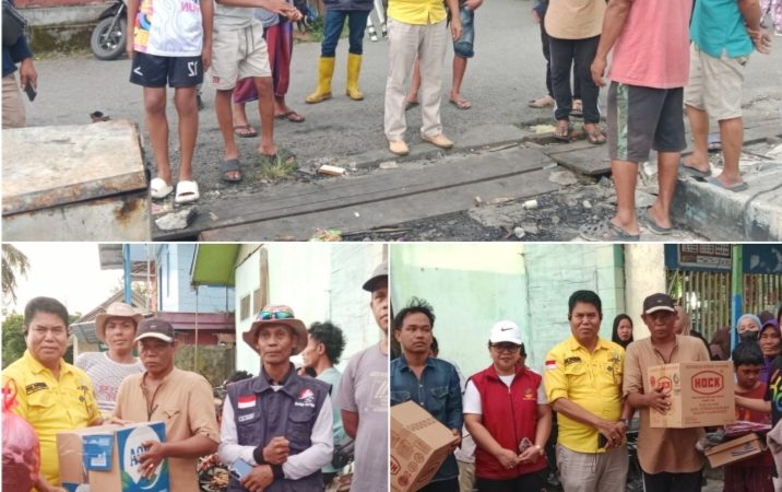 Selain Memberikan Bantuan, Iwan Anwar Menguatkan Warga Korban Kebakaran di Jalan Pendidikan