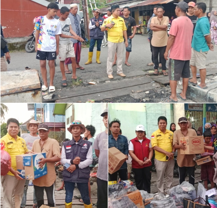 Selain Memberikan Bantuan, Iwan Anwar Menguatkan Warga Korban Kebakaran di Jalan Pendidikan