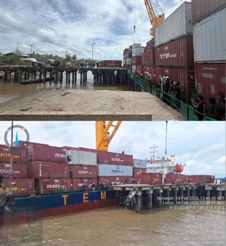 Beredar Video Dermaga Pelabuhan Agats Rubuh, Ini Penjelasan Resmi