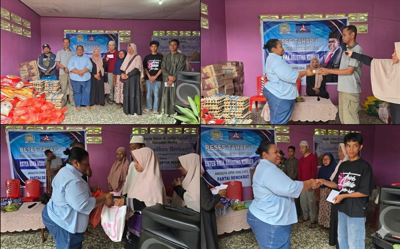 Tak Hanya Serap Aspirasi, Srikandi Demokrat Dapil II Ester Komber Berikan Santunan kepada Majelis Taklim Alkaffah, Anak Yatim, dan Panitia Halal Bihalal Fakfak