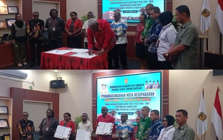 Teken Kesepakatan, Pemkab Mimika Fokus Bangun Gedung Perawatan C2 RSUD