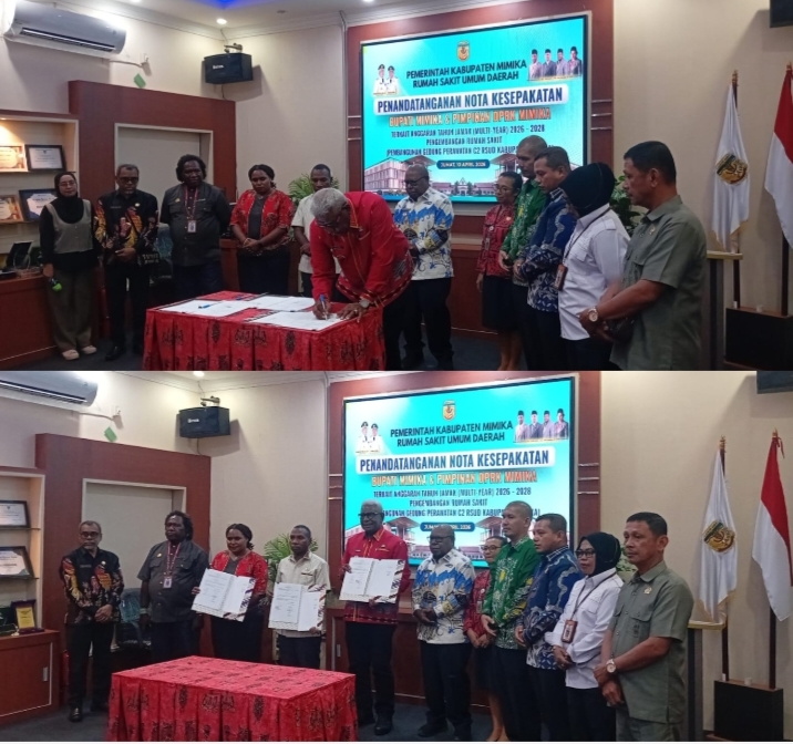 Teken Kesepakatan, Pemkab Mimika Fokus Bangun Gedung Perawatan C2 RSUD