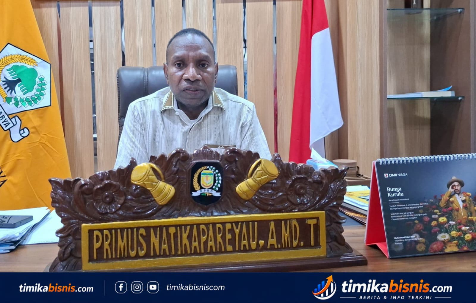 Di Tengah Cuaca Panas dan Kabut Asap, Ketua DPRK Mimika Ajak Warga Jaga Diri dan Lingkungan
