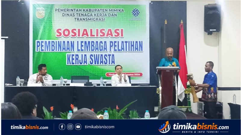 Disnakertrans Mimika Laksanakan Sosialisasi Pembinaan LPKS