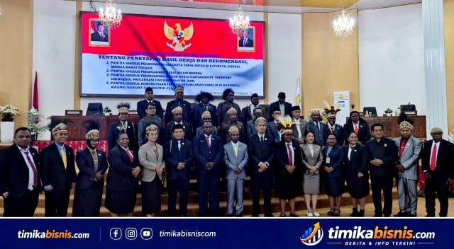 DPRK Mimika Gelar Paripurna Penetapan Hasil Kerja dan Rekomendasi Empat Pansus