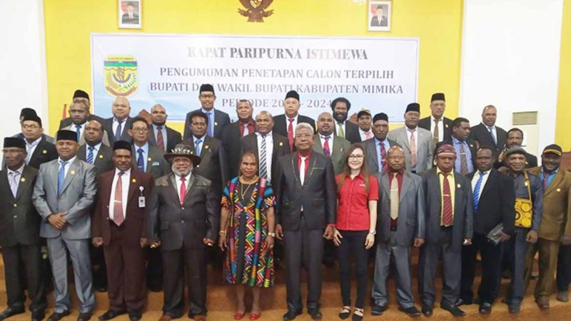 DPRD Tetapkan Bupati dan Wakil Bupati Mimika Terpilih 2019-2024