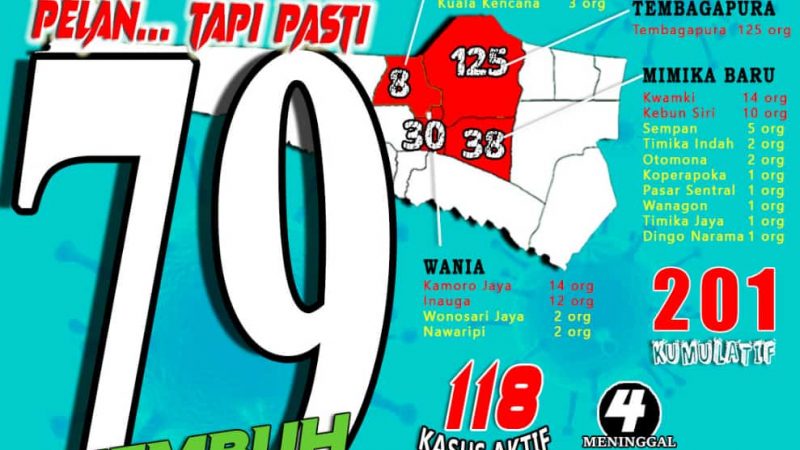 Mimika Tambah 6 Kasus Baru : 4 Dari Tembagapura, 2 Dari Wania Timika