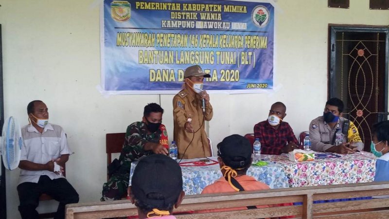 Kampung Mawokauw Jaya Gelar Musyawarah Penetapan 146  KK Penerima BLT DD