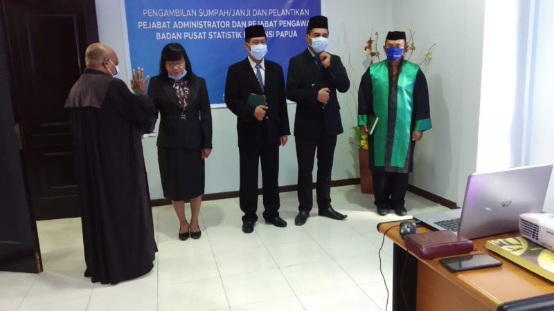 Tiga Pejabat BPS Mimika Dilantik dan Pindah Tugas