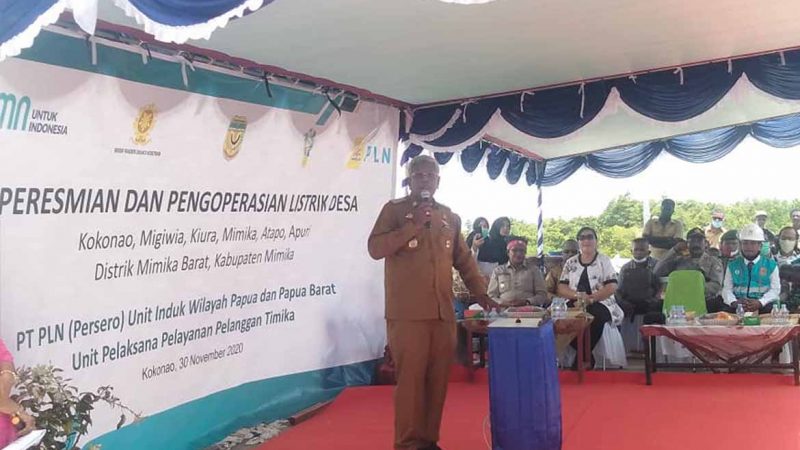 Pertengahan 2022 Seluruh Distrik dan Kampung Nikmati Penerangan Listrik