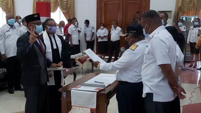 Michael Gomar Resmi Dilantik Sebagai Sekda Mimika