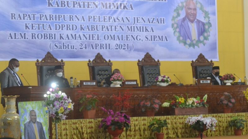 PARADE FOTO : DPRD Mimika Gelar Paripurna Pelepasan Jenasah Ketua DPRD Mimika