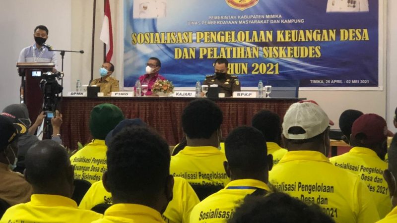 DPMK Gelar Sosialisasi Pengelolaan Keuangan Desa dan Pelatihan Siskeudes