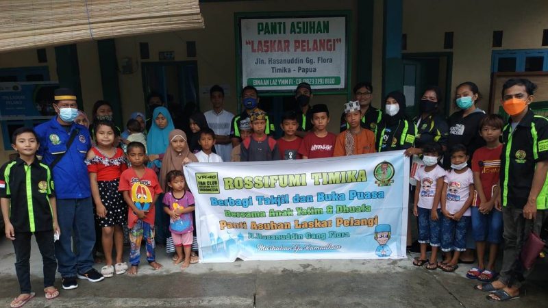 Rossifumi Timika Bagi Takjil dan Buka Puasa Bersama Dengan Panti Asuhan Laskar Pelangi
