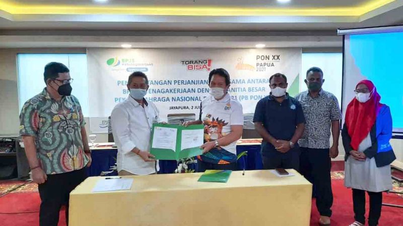 PB PON Resmi Teken Kerjasama Dengan BPJS Ketenagakerjaan