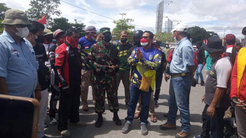 Libatkan Ribuan Kendaraan, Sekda Gomar Turut Ikut Konvoi Gebyar Merah Putih