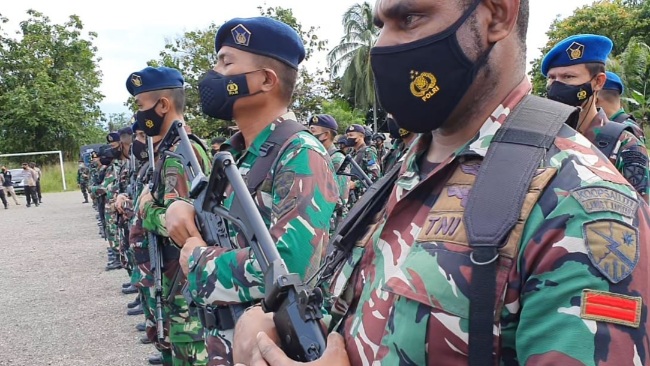 Ka Ops Deraku Cartenz 2021 Pimpin Apel Cek dan Beri Arahan Pengamanan PON di Mimika