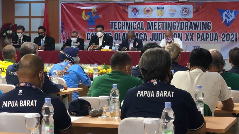 Panpel Cabor Judo PON XX Gelar Technical Meeting dan Cabut Undian