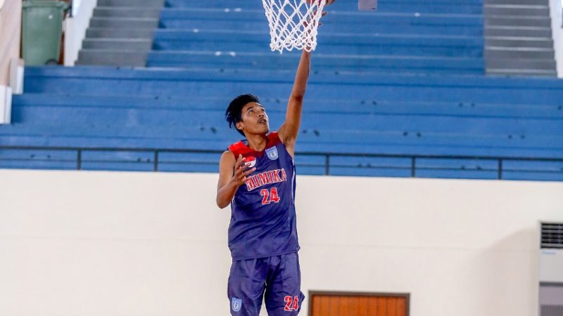 BERITA FOTO : LAY UP PEMAIN PERBASI MIMIKA DALAM DAN TEST EVENT  BASKET 3×3 PON XX 2021 PAPUA – FOTOGRAFER : FERNANDO RAHAWARIN