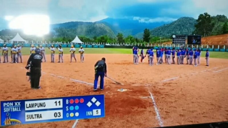 Sulteng vs Lampung Awali Cabor Sofball Pertandingan Pada PON XX Papua