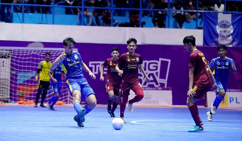 BERITA FOTO : PEMAIN FUTSAL JABAR MUHAMMAD RIZKY ZAVIER TAMPIL APIK