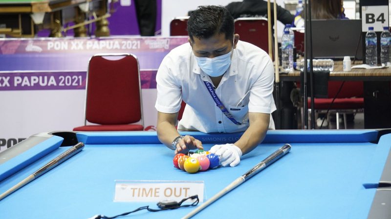 Cerita Wasit Biliar PON XX Papua,  Harus Berdiri Berjam-jam Pimpin Pertandingan