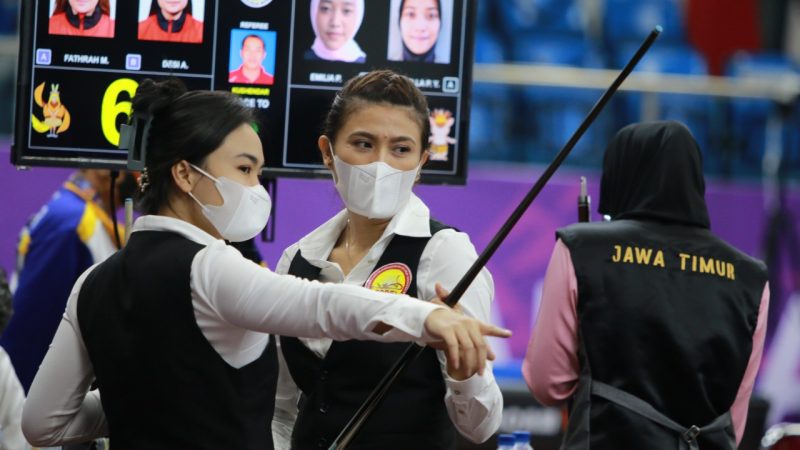 Peraih Medali SEA Games Ketemu di Final Biliar 9 Ball Double Putri Papua vs DKI