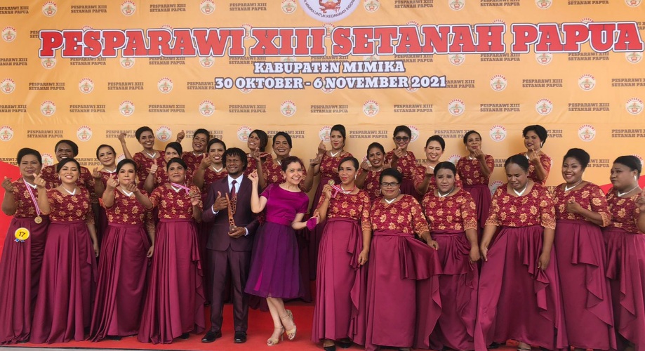 PSW Mimika Raih Medali Emas di Ajang Pesparawi XIII se Tanah Papua