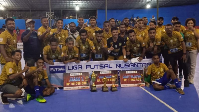 Tim Futsal Mimika Juara Linus Papua 2022 dan Sabet Pemain Terbaik dan Top Score