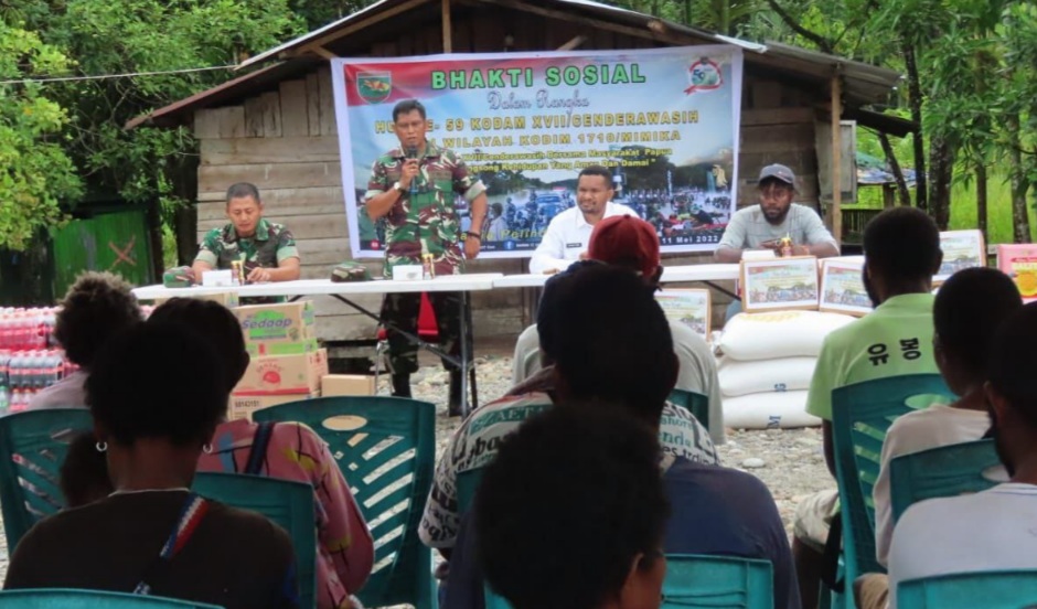 Peringati HUT Kodam XVII Cenderawasih ke 59, Kodim 1710 Mimika Gelar Baksos