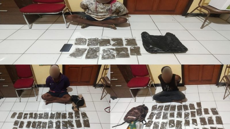 Jual Ganja Tiga Orang Ini Diamankan Polisi