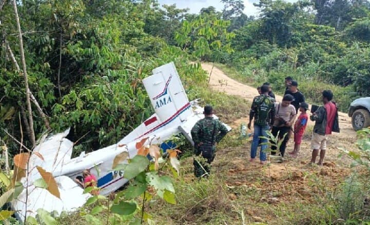 Akibat Cuaca Buruk Pesawat Pilatus Milik AMA Air Mendarat Darurat Di Keerom