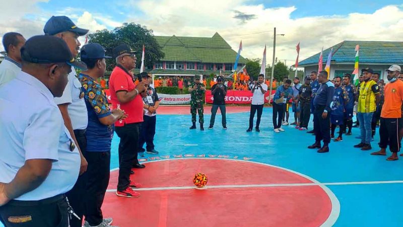 28 Tim Ikut Turnamen Futsal Prison Cup 1, Wabup John Rettob : Junjung Tinggi Sportivitas