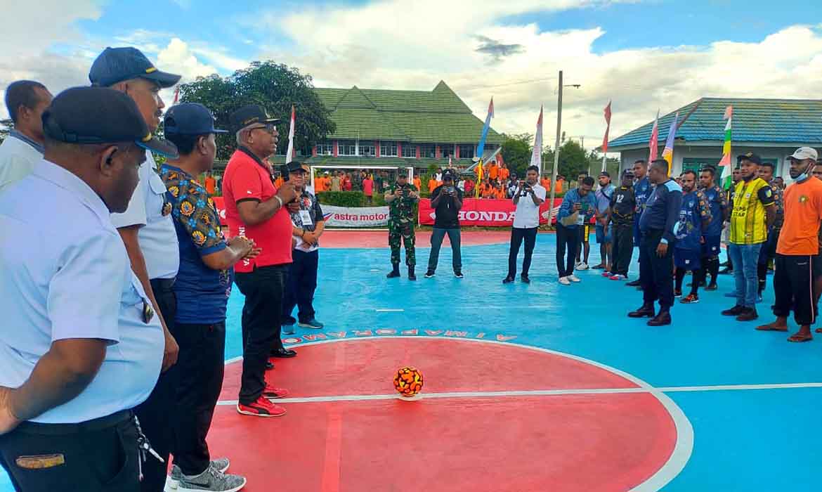 28 Tim Ikut Turnamen Futsal Prison Cup 1, Wabup John Rettob : Junjung Tinggi Sportivitas