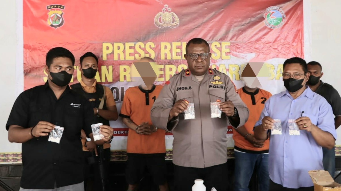 Satuan Narkoba Polres Jayapura Gagalkan Peredaran 1070 Butir Pil Koplo