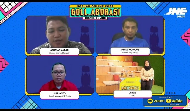 JNE Dukung UMKM Timika Bangkit Pasca Pandemi dalamWebinar Ngajak Online 2022