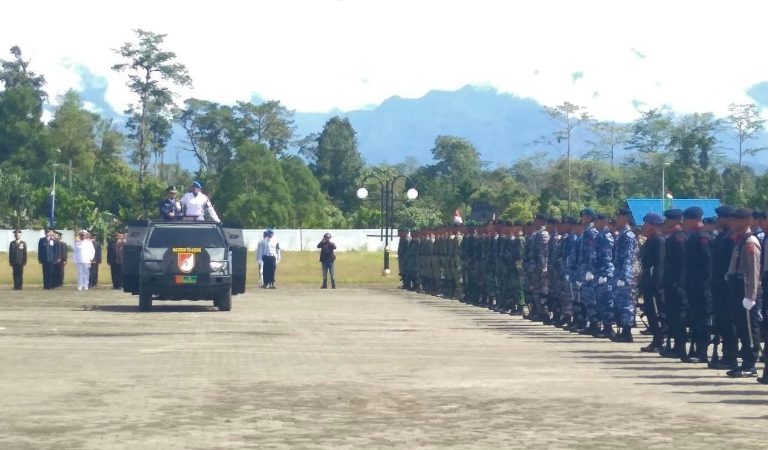 HUT TNI ke-77 di Mimika Berlangsung Khidmat, Hasil Survei Kepercayaan Rakyat Kepada TNI Semakin Tinggi