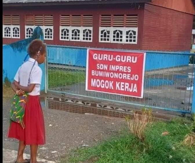 Kepsek Pamalas Masuk Sekolah, Guru SDN Inpres Bumi Wonorejo Nabire Mogok Kerja