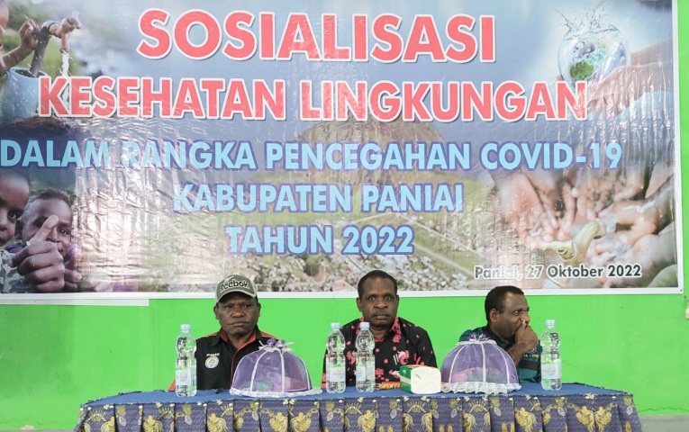Dinkes Paniai Gelar Sosialisasi Tentang Kesehatan Lingkungan Dalan Rangka Pencegahan Covid-19